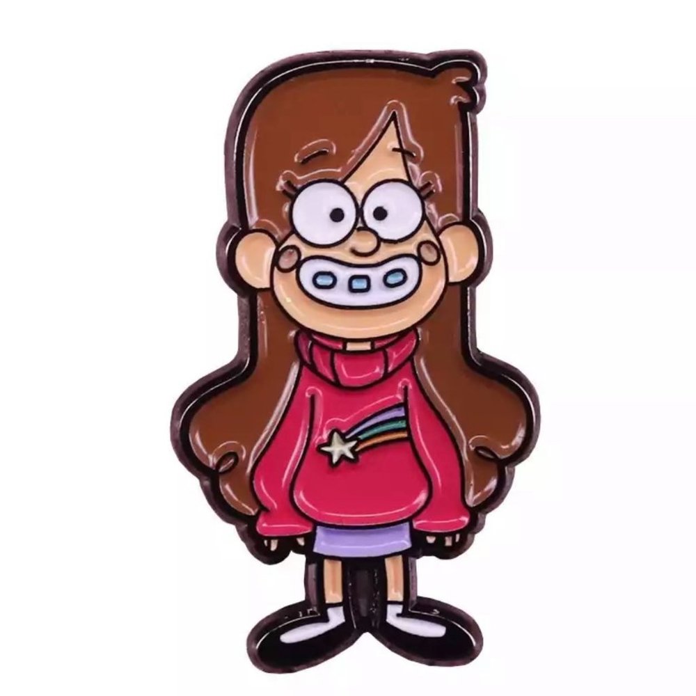 50% OFF! Mabel Pines Gravity Falls pin enamel flair disney cartoon girl braces